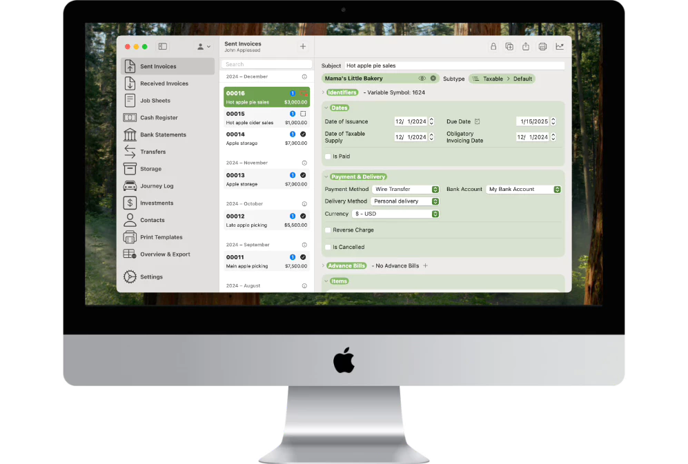 Invoice Rex on Mac
