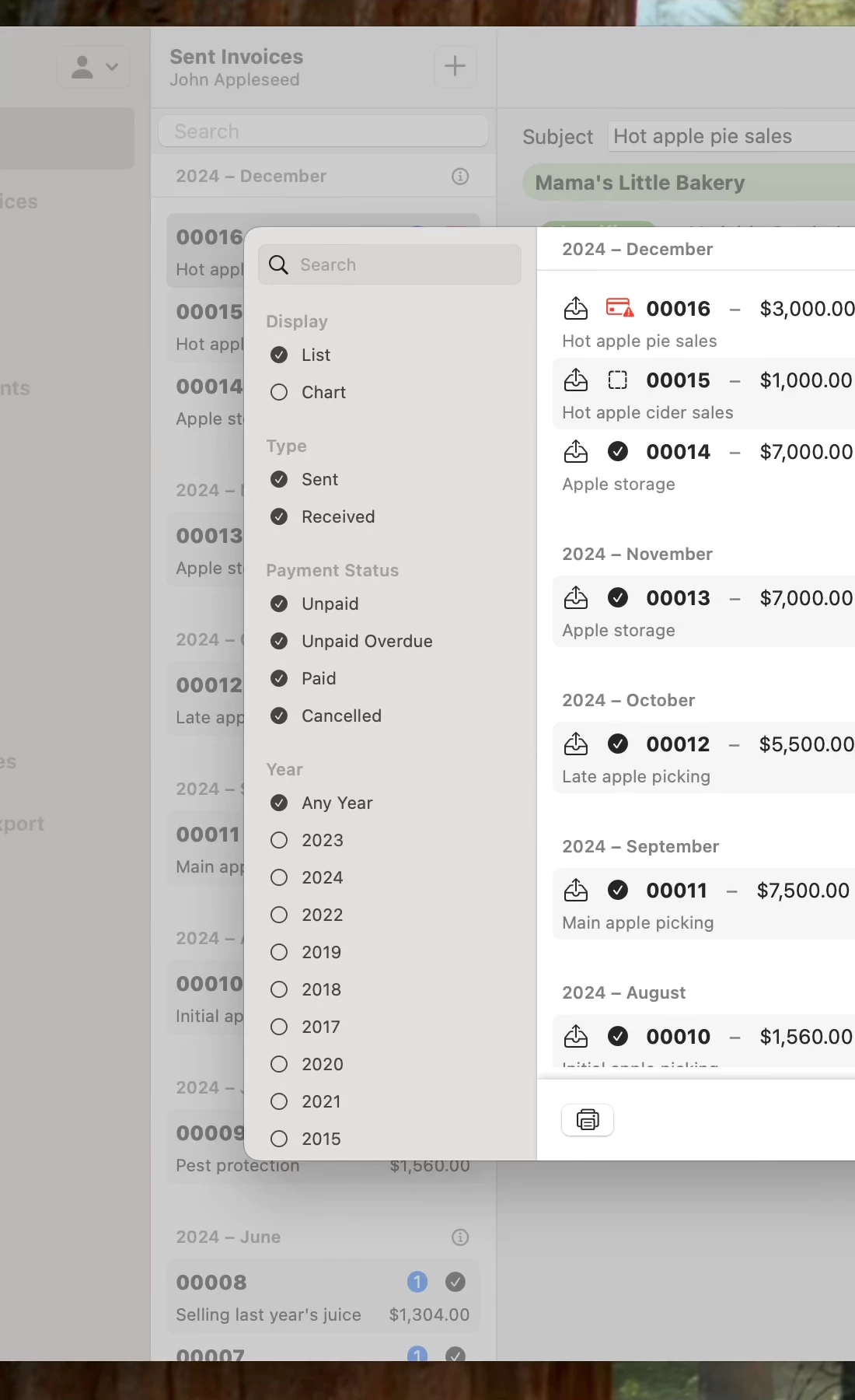Invoice Rex macOS 2