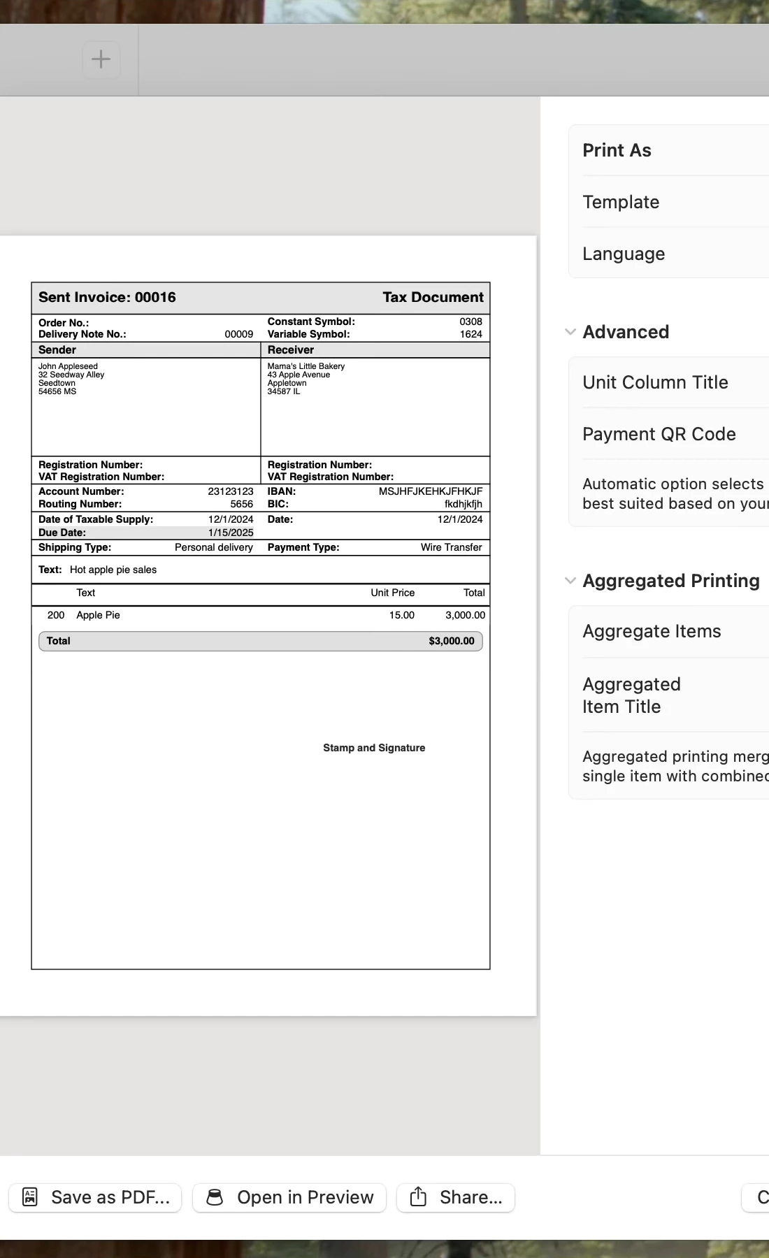 Invoice Rex macOS 3
