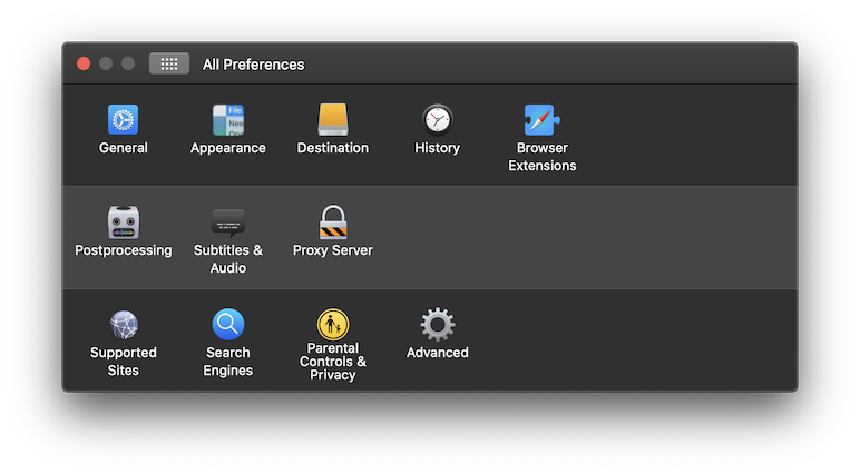 Preferences Window